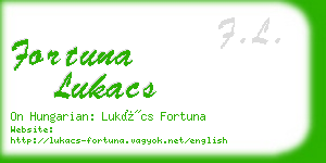 fortuna lukacs business card